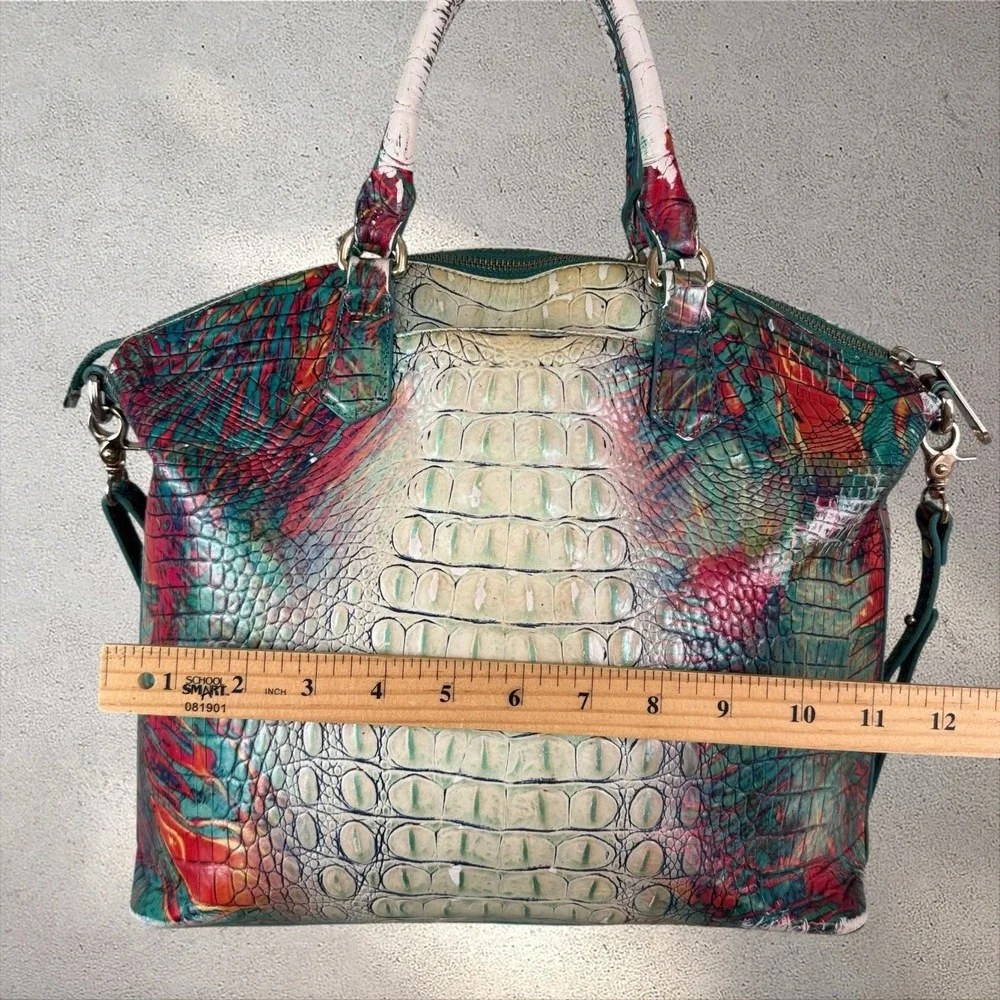 Brahmin Large Duxbury Satchel Dream Ombre Croc Embossed Bag